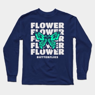 Flower Butterflies Long Sleeve T-Shirt